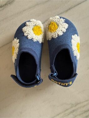 Rothy's Blue Knit Daisy Slip-On Shoes